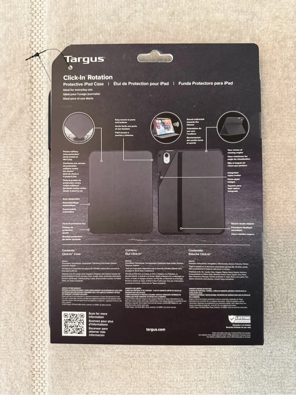 Targus iPad Case. iPad 11” A16 and 10.9”. Black. Brand new unopened